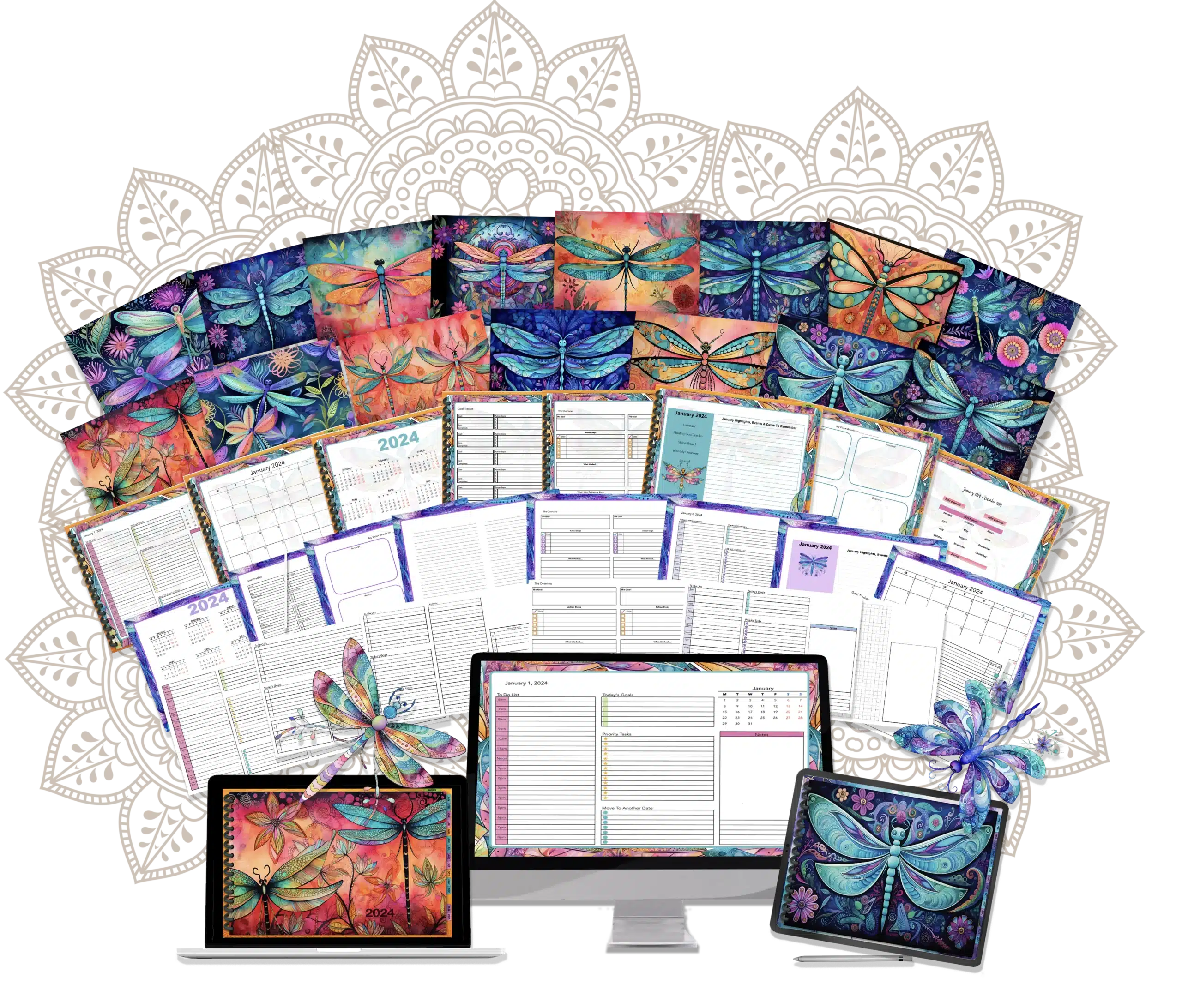 2024 Digital Planners with PLR | 2024 Printable Planners with PLR