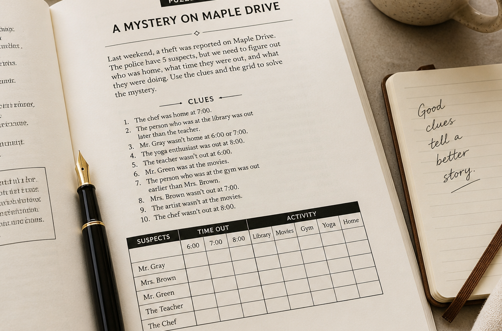 ClueCraft — Logic Mystery Book Creator for Mystery Puzzles